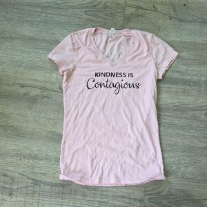 Bella Canvas Pink V Neck T Shirt